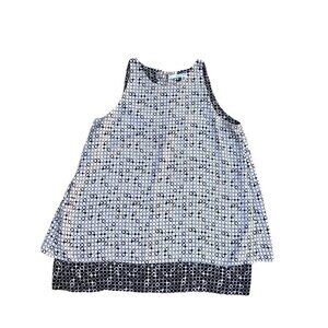 MAX STUDIO Blouse Shirt Tank Top Women's XS Polyester Sleeveless Double …​